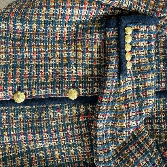 Veronica Beard Lars Tweed Jacket w/ gold buttons Sz. 2 - Picture 8 of 8